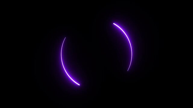 neon sphere, spiral loop border frame, optical rays, purple color, swirling stripes, and progress effects for disco visuals	
