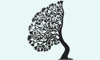 Tree Shaped Like Human Lungs  Nature and Health Concept Illustration