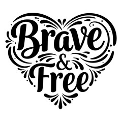 Naklejka premium Heart-shaped typography design, perfect for marketing, inspirational quotes, or education. Bold, stylized lettering within a decorative heart shape.