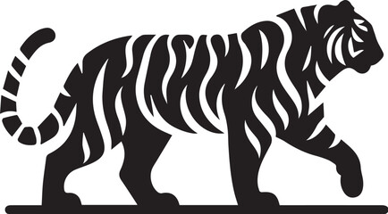 silhouette tiger illustration