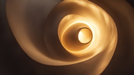 A radiant spiral of light against a dark background, symbolizing the creative flow of imagination with space for messaging or design ideas
