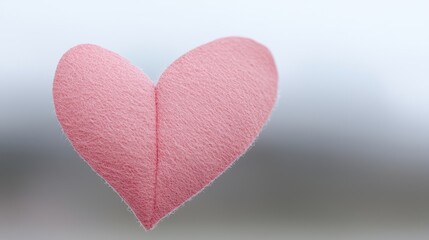 Fototapeta premium Soft pink heart shape, slightly out of focus