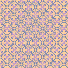 Vintage floral vector seamless pattern texture features an ornamental damask design