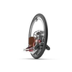 3D Monowheel Vehicle with Exposed Interior Design © shahzaib