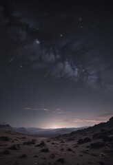 Vast, dark sky ablaze with countless twinkling stars ,  distant,  starfield,  astrophotography