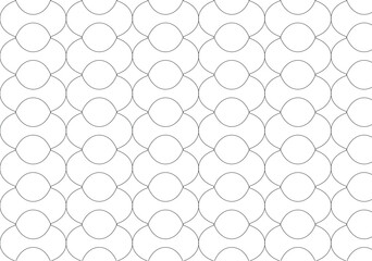 Seamless geometric vector pattern featuring gray textured circles in a simple mesh design