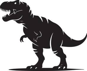 Dinosaur silhouette vector design with white background