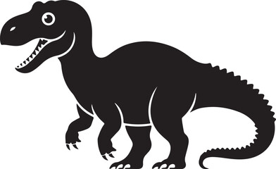 Dinosaur silhouette vector design with white background