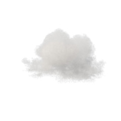 3D Cloud Icon on White Background