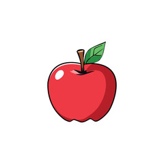apple fruit icon,types of fresh fruits,vitamins,vector illustration on white background.