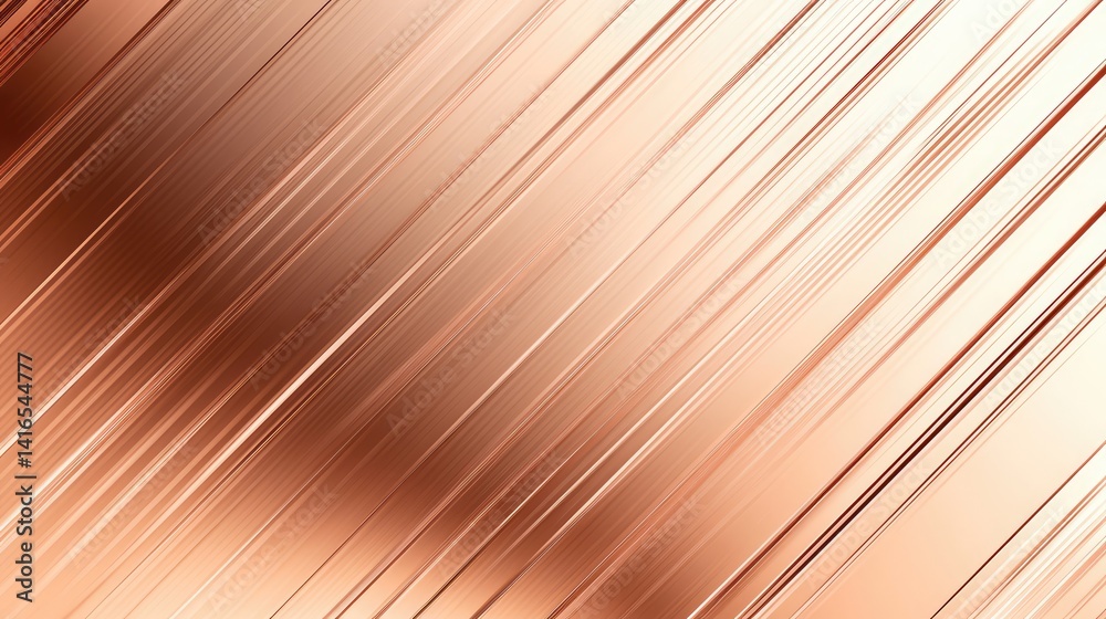 Poster rich copper textured background with diagonal brushed pattern under soft light and elegant space for