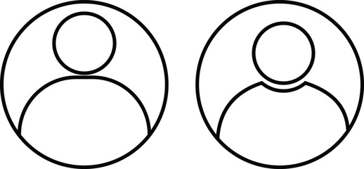 Profile icon set. Avatar or user symbol avatar account vector collection isolated on transparent background. Default social media profile photo symbol. Person symbol for social media, web or app.