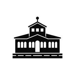 black silhouette of a house