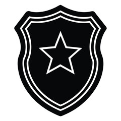 isolated police arm badge on white background