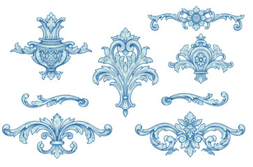 Vintage Baroque Victorian frame border flower pattern vector floral engraved scroll ornament leaf retro decorative design. filigree calligraphic heraldic shield swirl