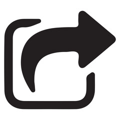 Black icon of share. vector eps 10