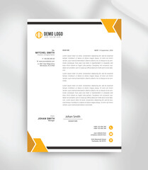 Modern Corporate Letterhead Template  Editable Business Document Design
