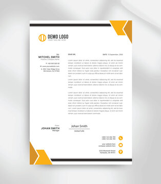 Modern Corporate Letterhead Template  Editable Business Document Design
