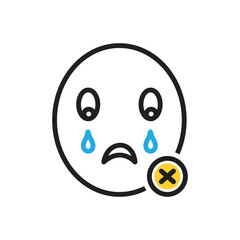 Multi color  icon for never