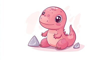 Cute pink dinosaur (1)