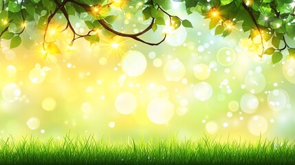 Obraz premium Illuminated summer meadow