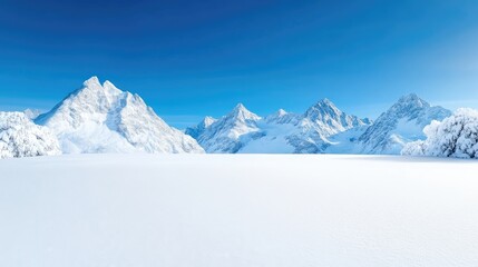 Obraz premium Snowy mountain vista