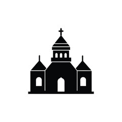 church silhouette vector