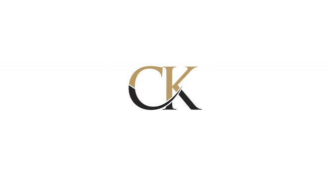 Ck monogram logo design minimalist graphic