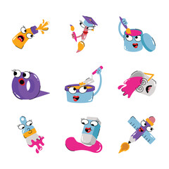 Naklejka premium Set Of Art Sticker 5