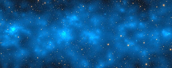 Obraz premium Cosmic digital noise texture with deep blue and black hues.