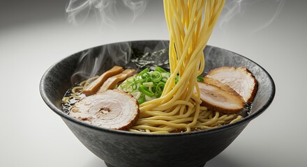 Hot ramen noodles ready to eat