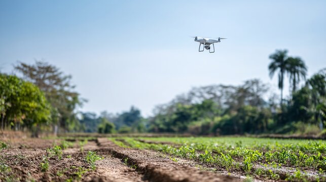 Smart agriculture with drones and IoT sensors monitoring crop health