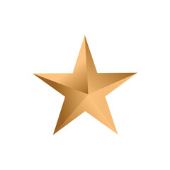 gold star isolated on white