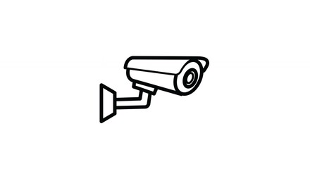 Simple security camera graphic design element