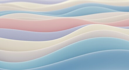 Obraz premium Abstract Wave Patterns in Pastel Colors