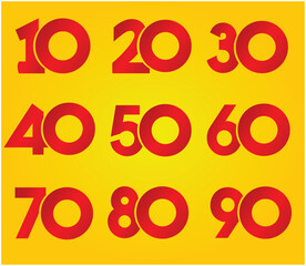number , number vector, golden number, number logo, number pattern, different colour digit, number background