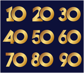 number , number vector, golden number, number logo, number pattern, different colour digit, number background
