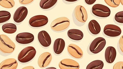 Roasted coffee beans background, food, drink, caffeine, texture