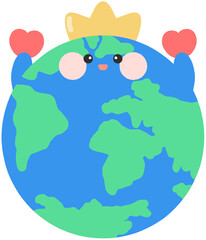 지구의 날 지구 가랜드 일러스트