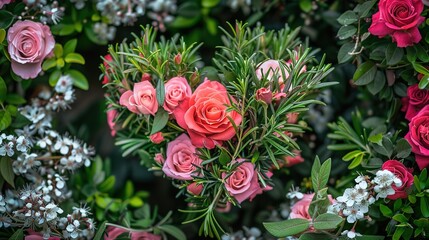Fototapeta premium Vibrant Spring Flowers Are Full of Life Design with Blooming Florals and Fresh Botanical Energy in Pastel Tones