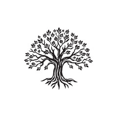 vector tree silhouette
