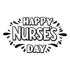 Bold, stylized graphic for Happy Nurses Day.  Suitable for social media, marketing materials, and healthcare-related publications.
