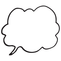 手描き感のある吹き出しのベクターイラスト