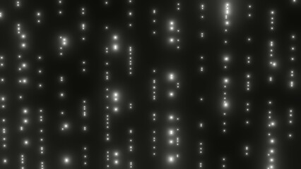 降りしきる発光した雨粒のイルミネーションのイラスト背景。Illustration background of falling luminous raindrops illumination