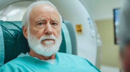 Fototapeta premium Doctor Discussing Radiology Results with Elderly Patient in Medical Setting