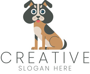 Adorable Dog Logo Design Creative Branding Pet Puppy Cute Icon Cute Image Animal Vector Symbol      