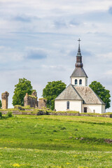 Abbey ruin by Gudhems church in Sweden