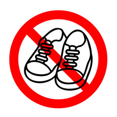No shoes allowed icon.