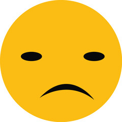 Fototapeta premium sad emoji with black & yellow line art