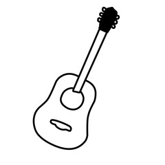 Vector illustration of musical instrument doodles.